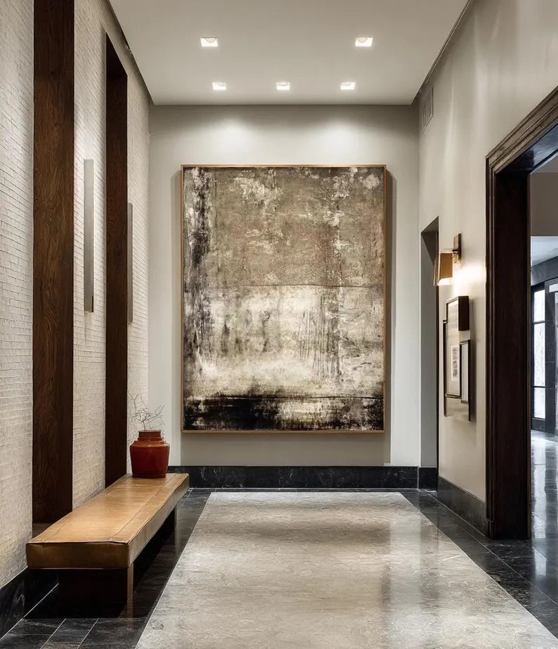 Large Brown Abstract Painting #ABST94