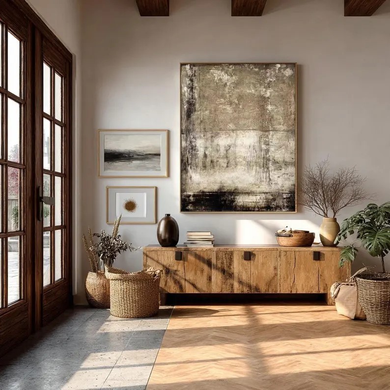 Large Brown Abstract Painting #ABST94