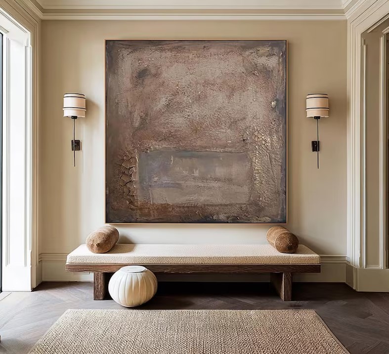 Brown Abstract Oil Painting #ABST95