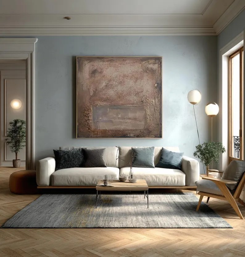 Brown Abstract Oil Painting #ABST95