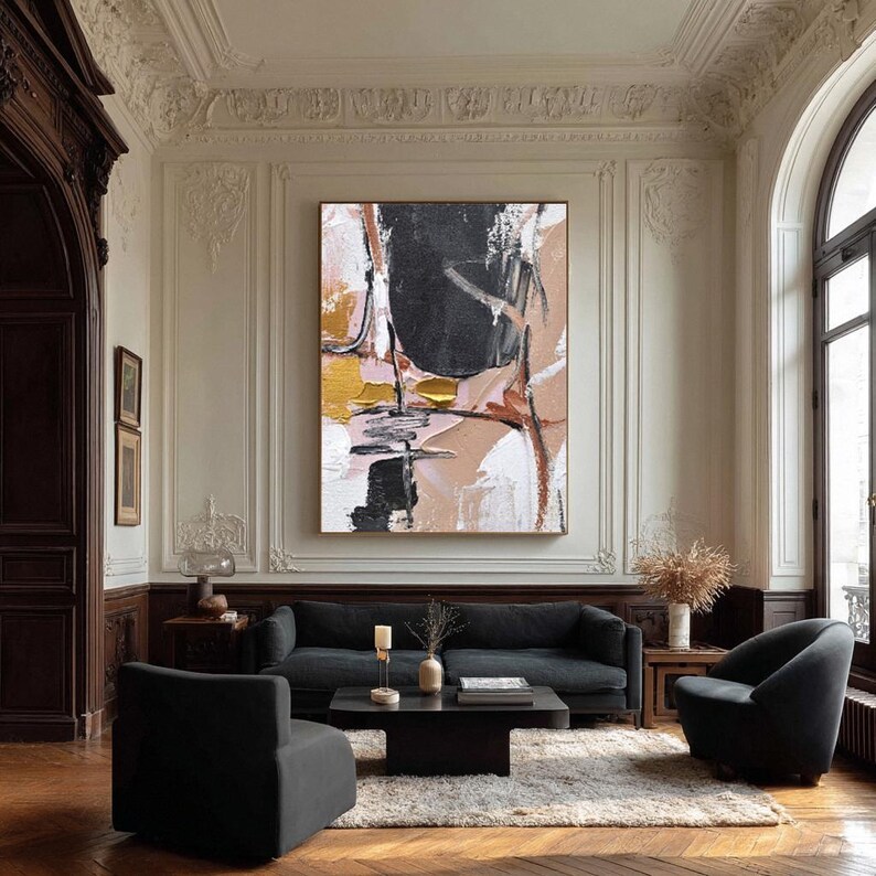 Gold Modern Wall Art #ABST103