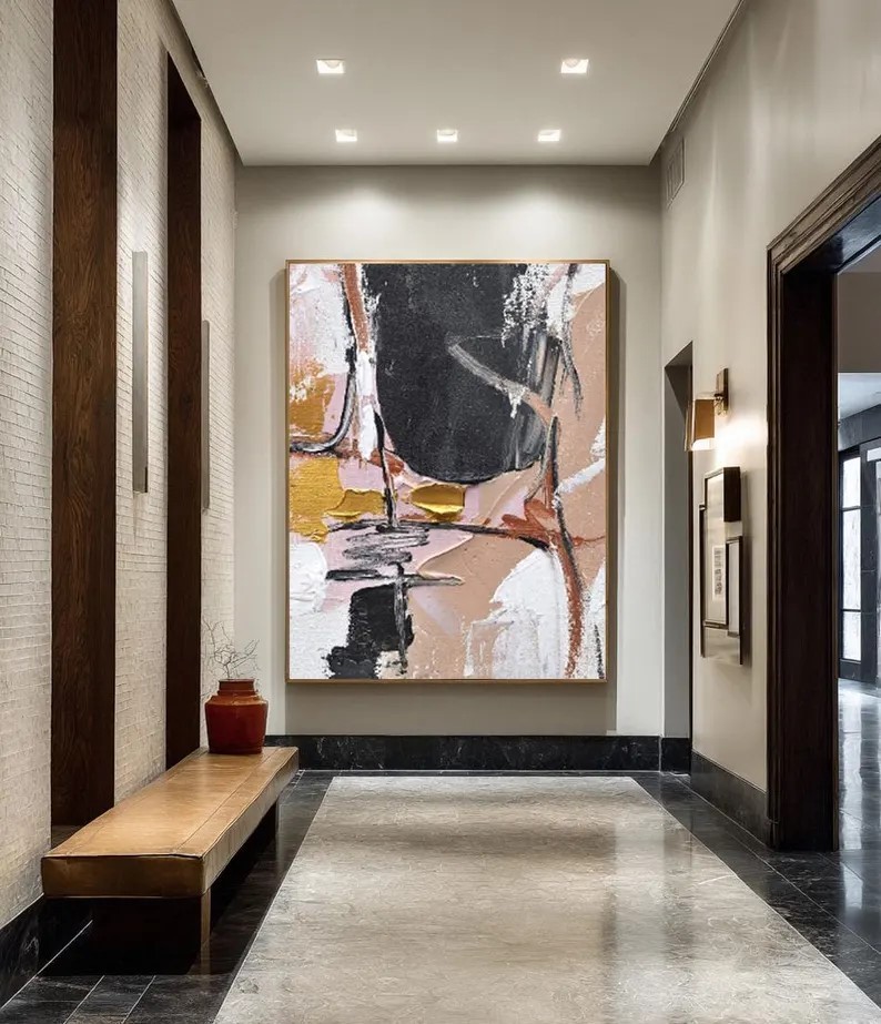 Gold Modern Wall Art #ABST103