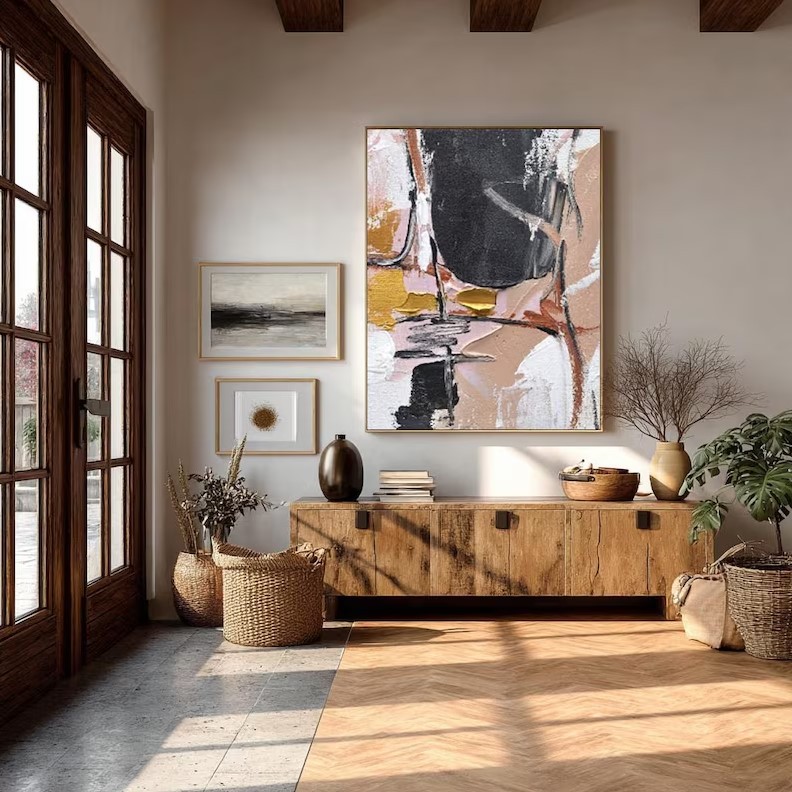 Gold Modern Wall Art #ABST103