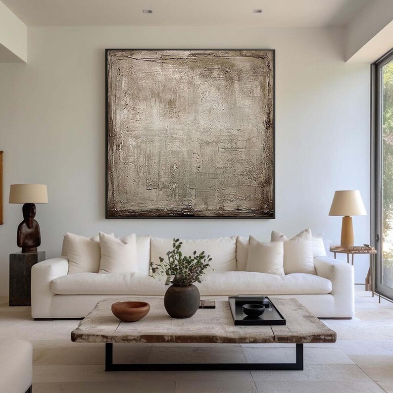 Gray Abstract Textured Painting #ABST63