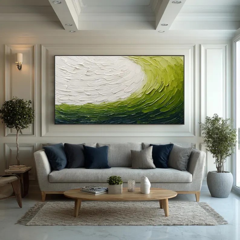 Abstract Green Painting #ABST162