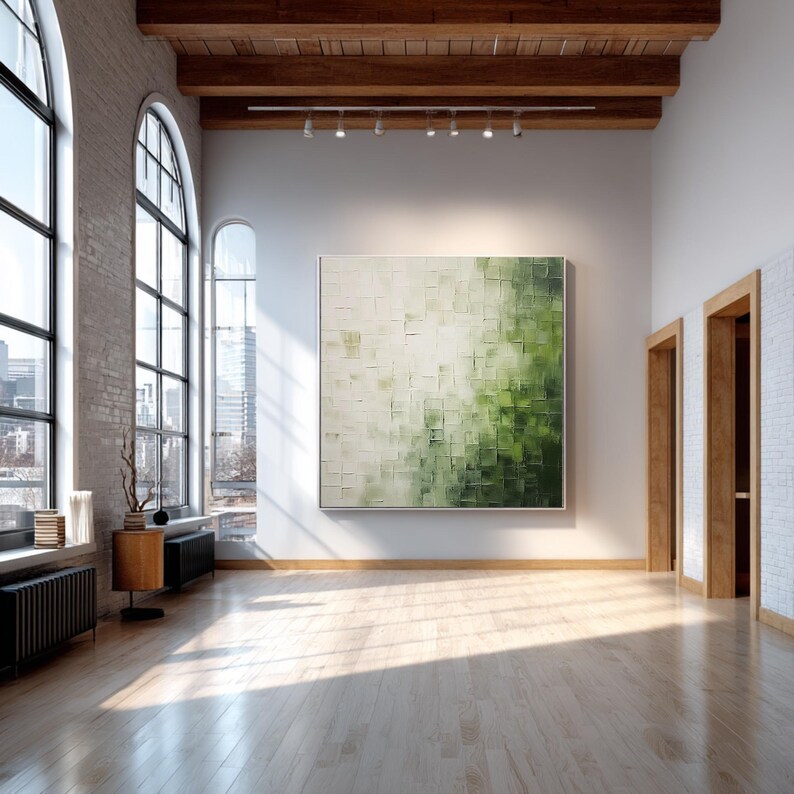 Minimalist Green Painting #ABST167