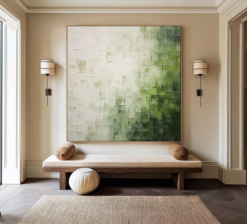 Minimalist Green Painting #ABST167
