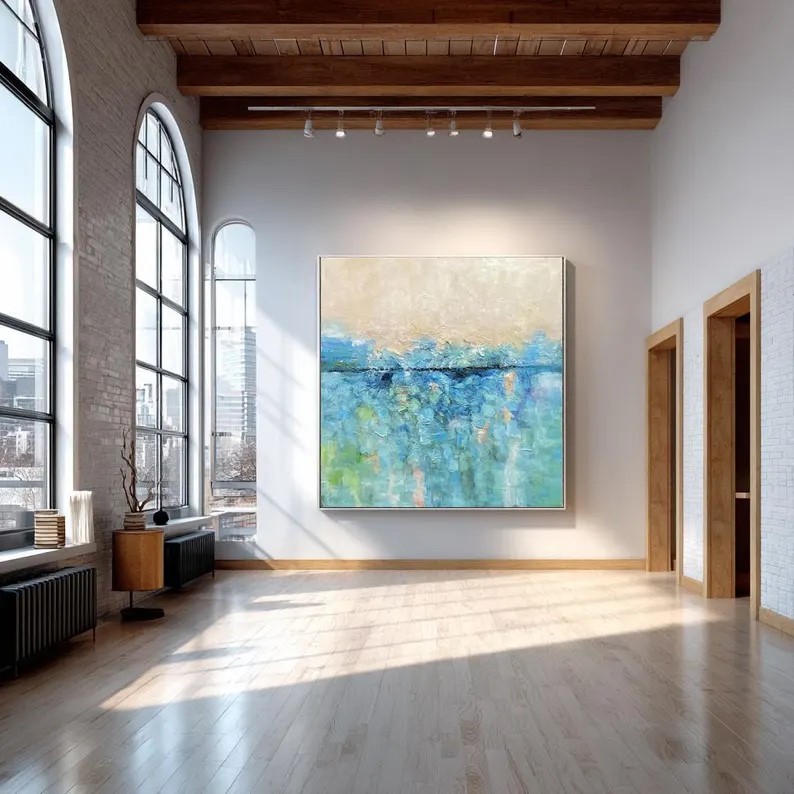 Large Blue Abstract Painting #ABST168