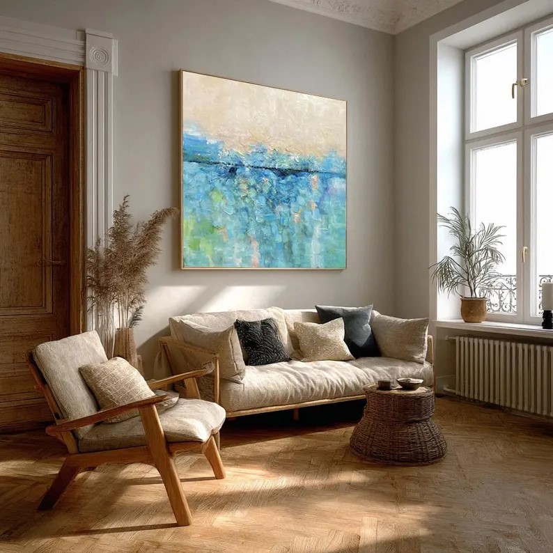 Large Blue Abstract Painting #ABST168
