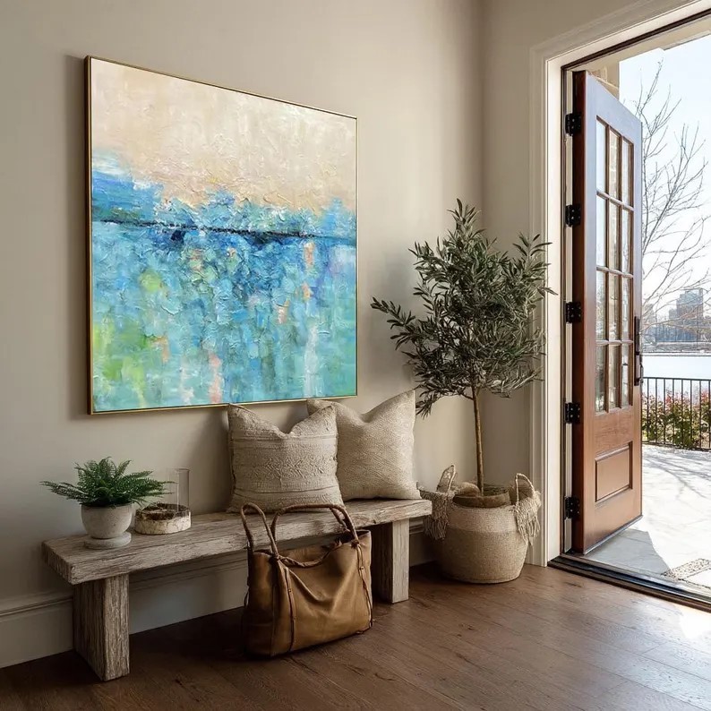 Large Blue Abstract Painting #ABST168