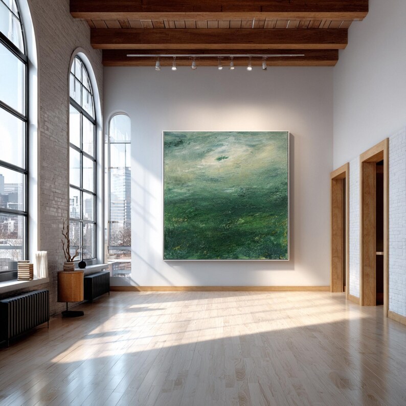 Green Wabi Sabi Painting #ABST169