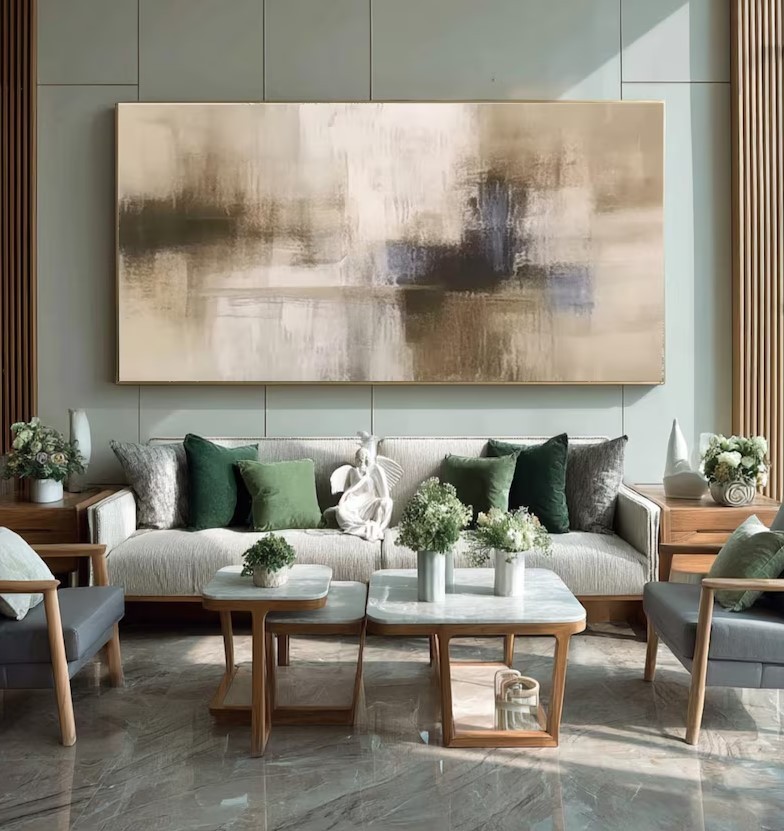 Beige Brown Texture Art #ABST67
