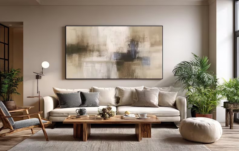 Beige Brown Texture Art #ABST67