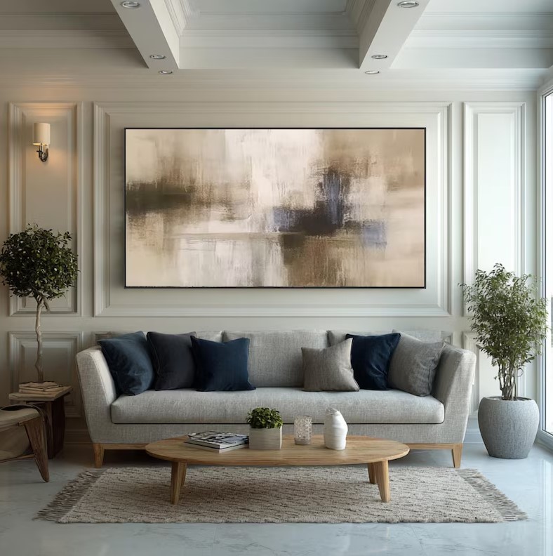 Beige Brown Texture Art #ABST67