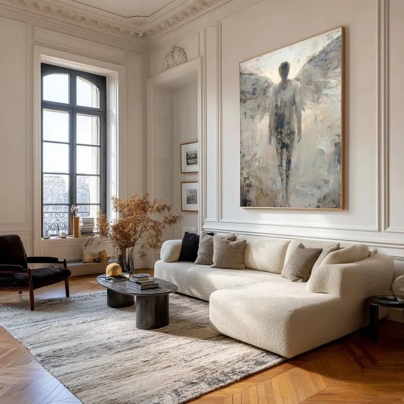 Beige Textured Painting #ABST68