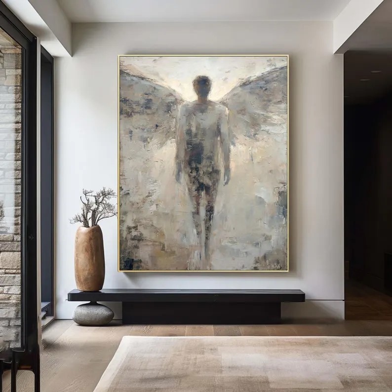 Beige Textured Painting #ABST68
