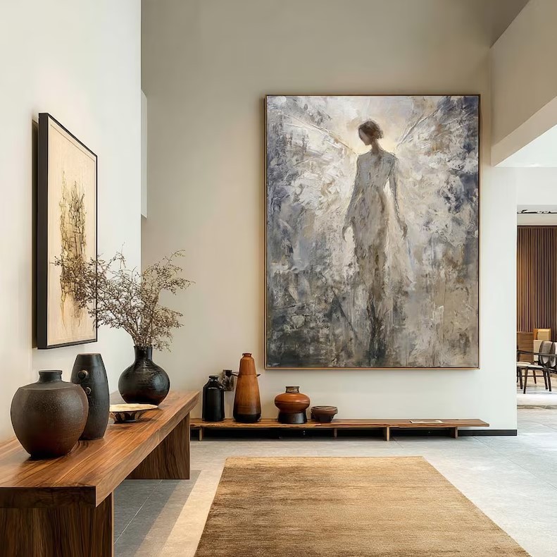 Gray Textured Wall Art #ABST69