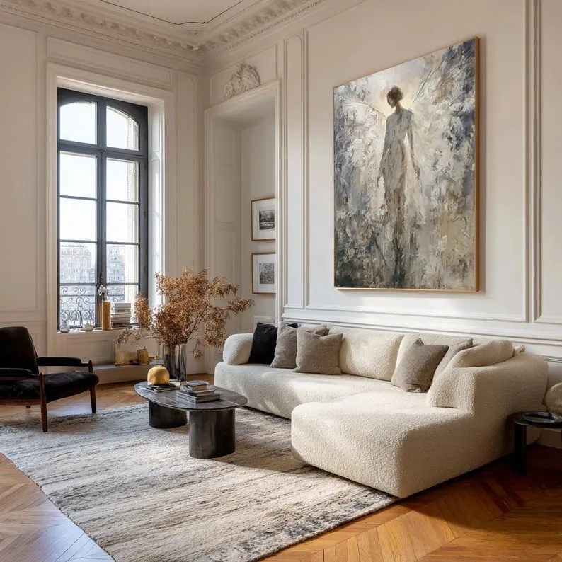Gray Textured Wall Art #ABST69