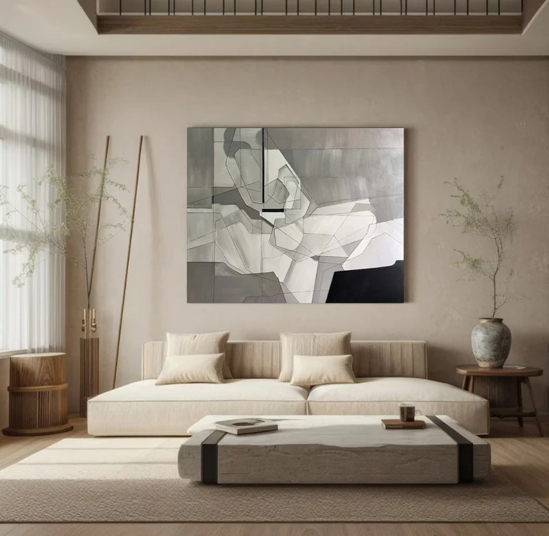 Textured Wabi Sabi Canvas Art #ABST71