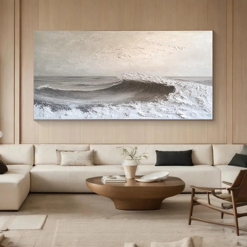 Textured Ocean Wave Painting #ABST74