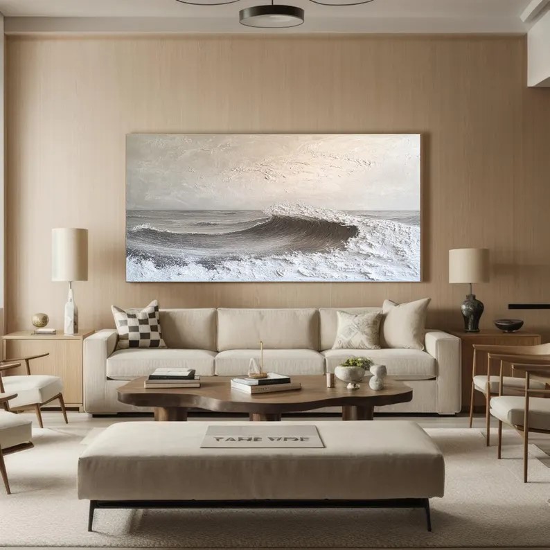 Textured Ocean Wave Painting #ABST74