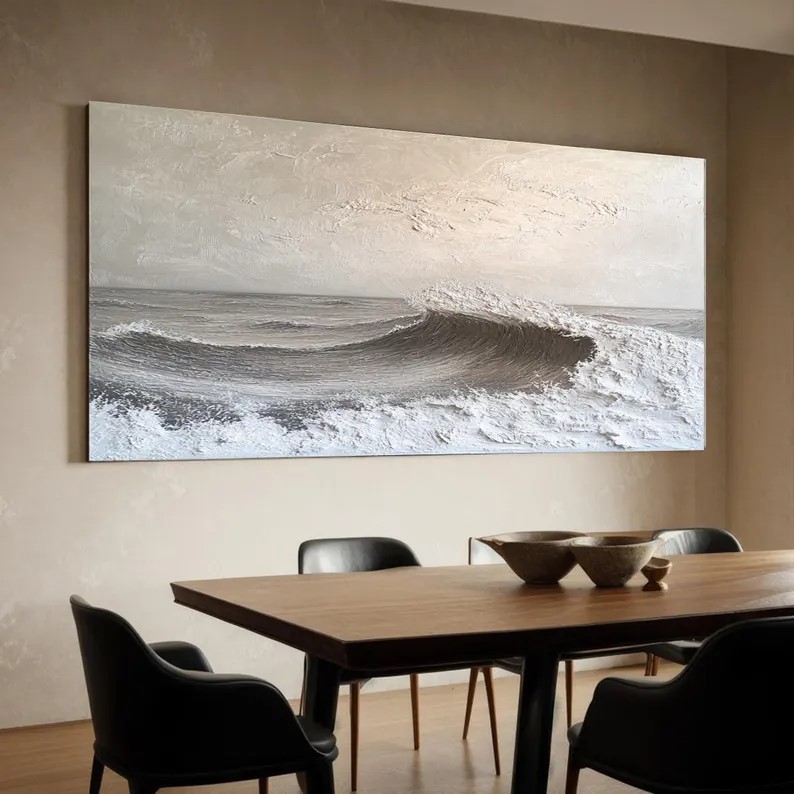 Textured Ocean Wave Painting #ABST74
