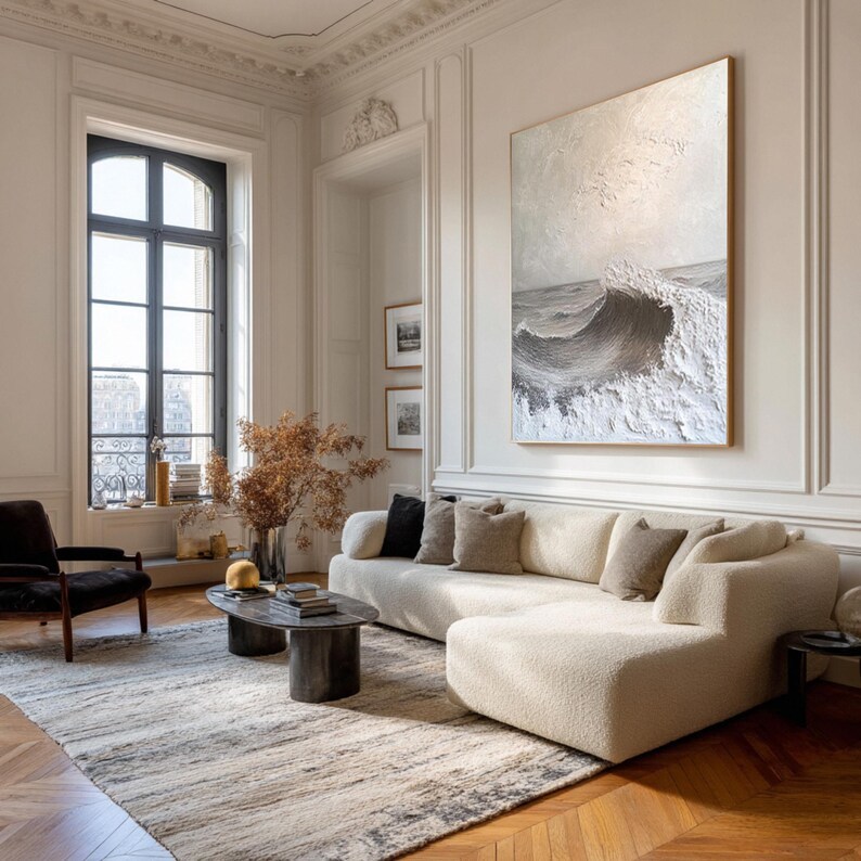 Beige Minimalist Abstract Painting #ABST76