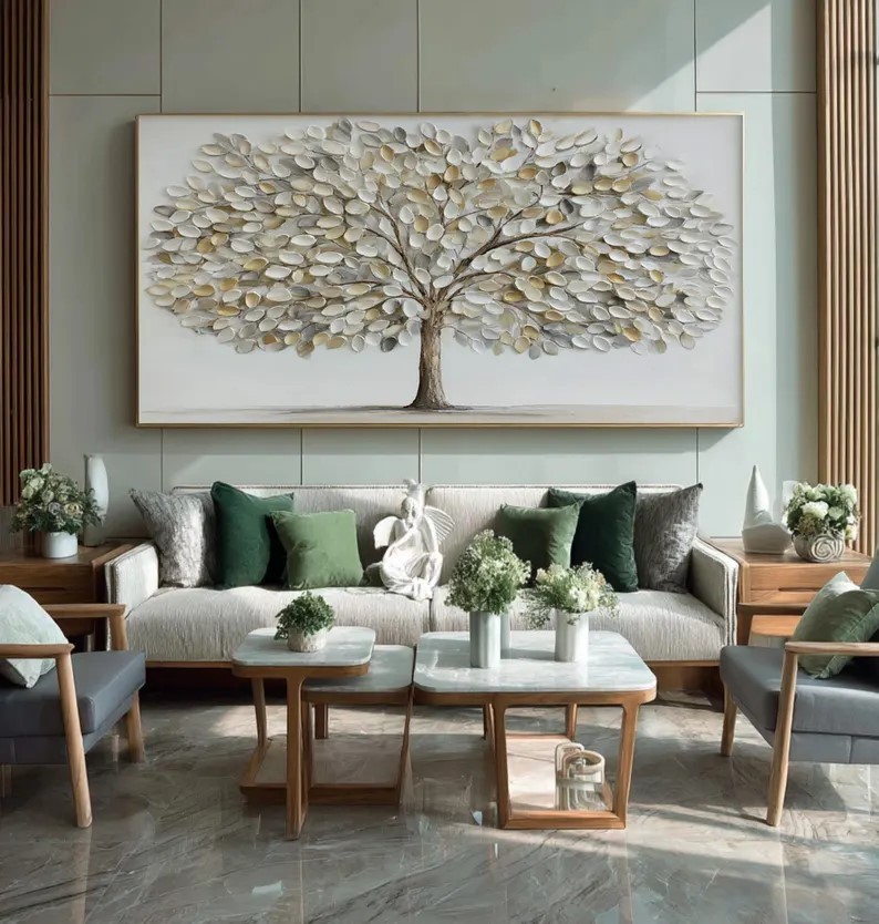 Textured Tree of Life Painting #ABST78
