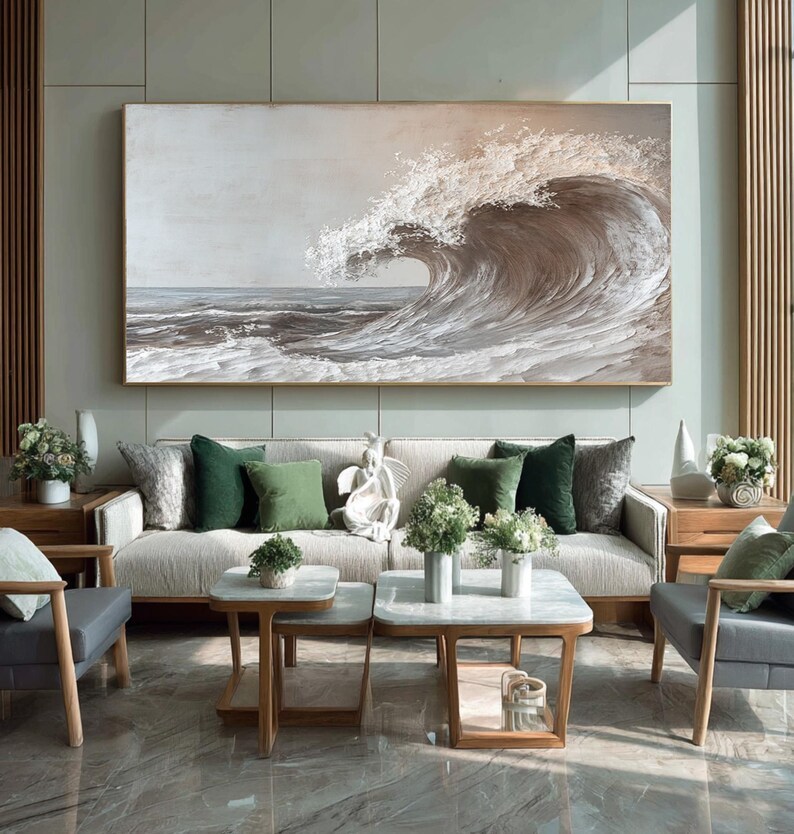 Minimalist 3D Wave Painting #ABST83