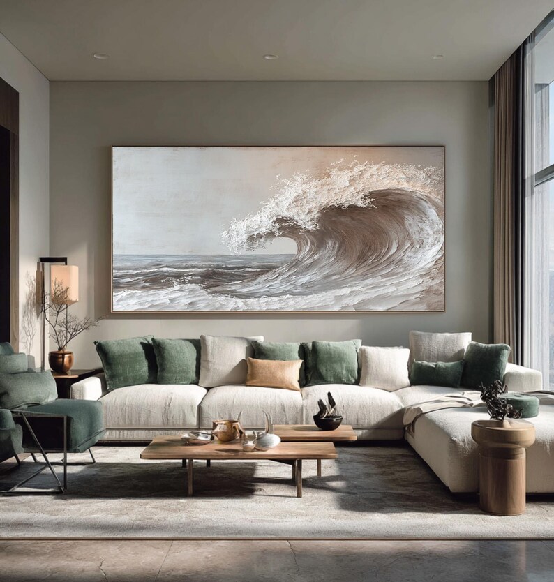 Minimalist 3D Wave Painting #ABST83