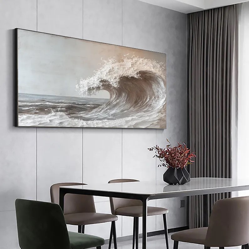 Minimalist 3D Wave Painting #ABST83