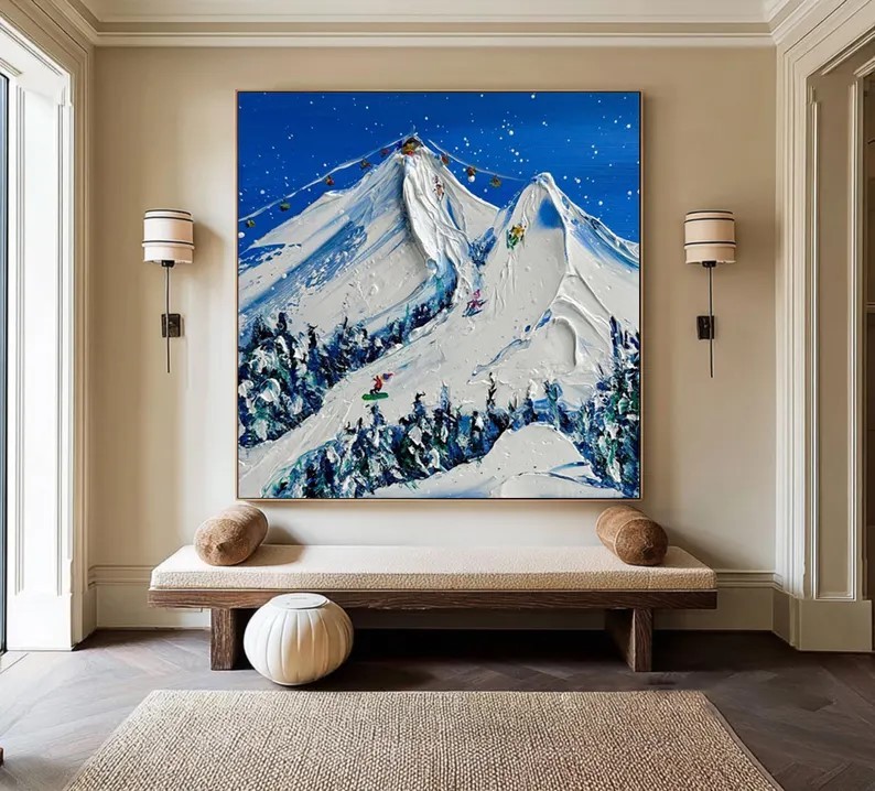 3D Ski Race Painting #ABST91