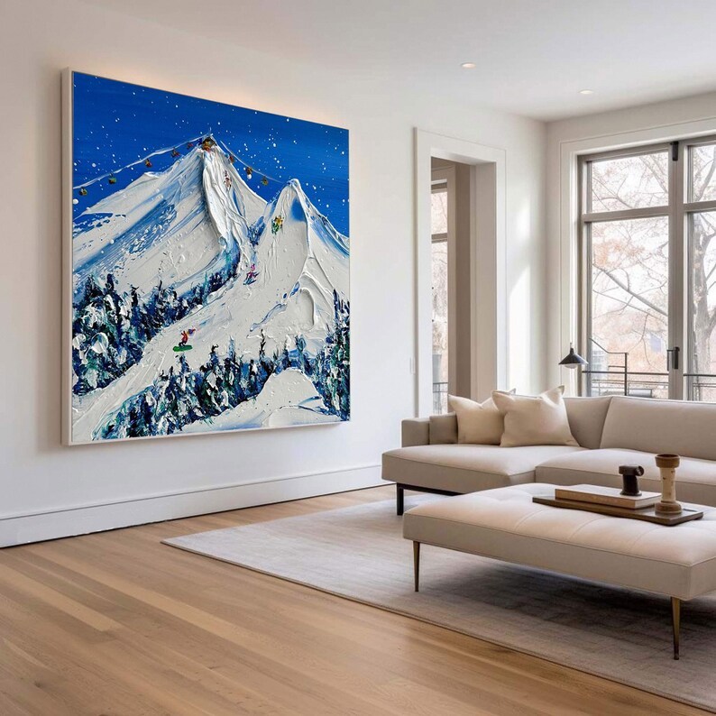 3D Ski Race Painting #ABST91