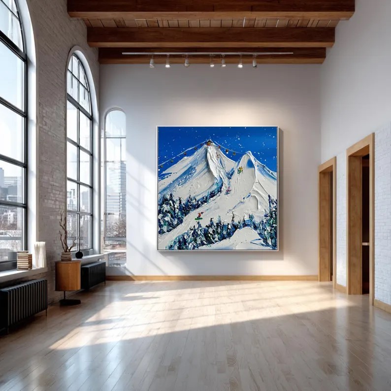 3D Ski Race Painting #ABST91