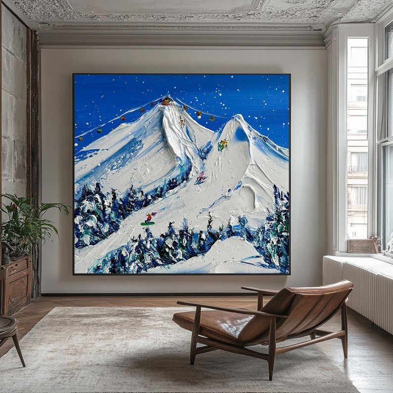 3D Ski Race Painting #ABST91
