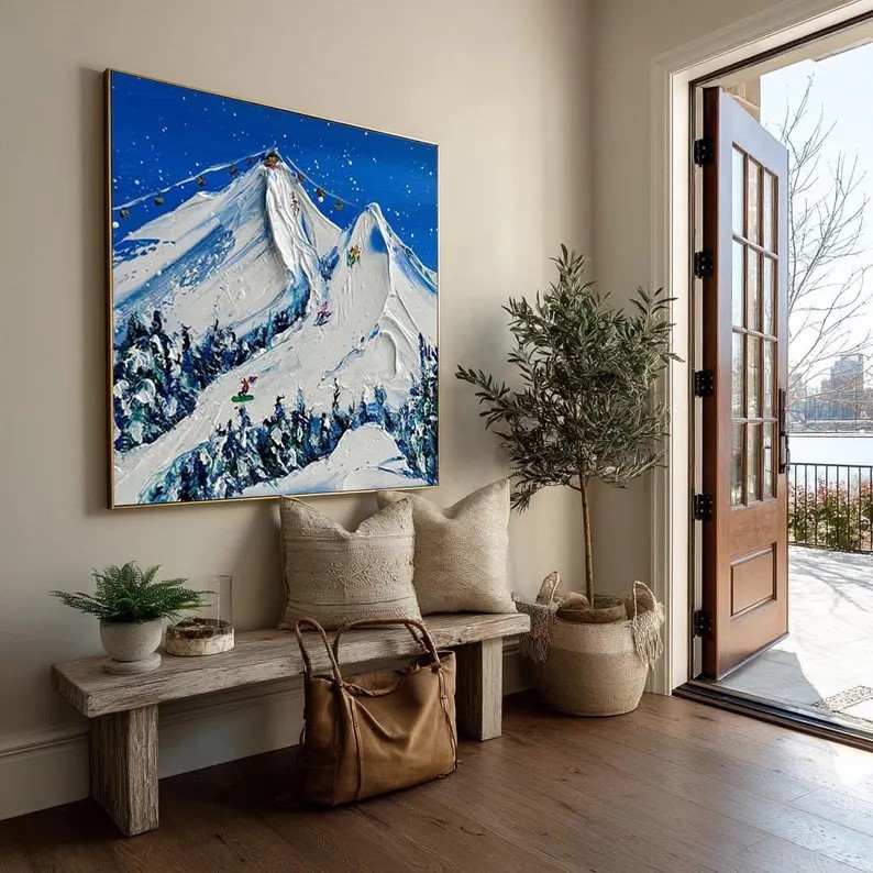 3D Ski Race Painting #ABST91