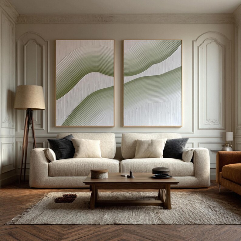 Textured 3D Abstract Painting ( 2 Paintings ) #ABST207