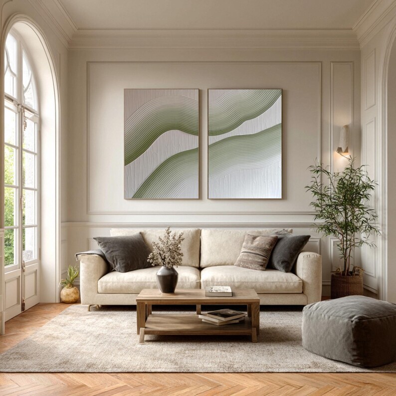 Textured 3D Abstract Painting ( 2 Paintings ) #ABST207