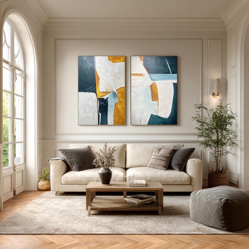 Large Abstract Painting ( 2 Paintings ) #ABST229