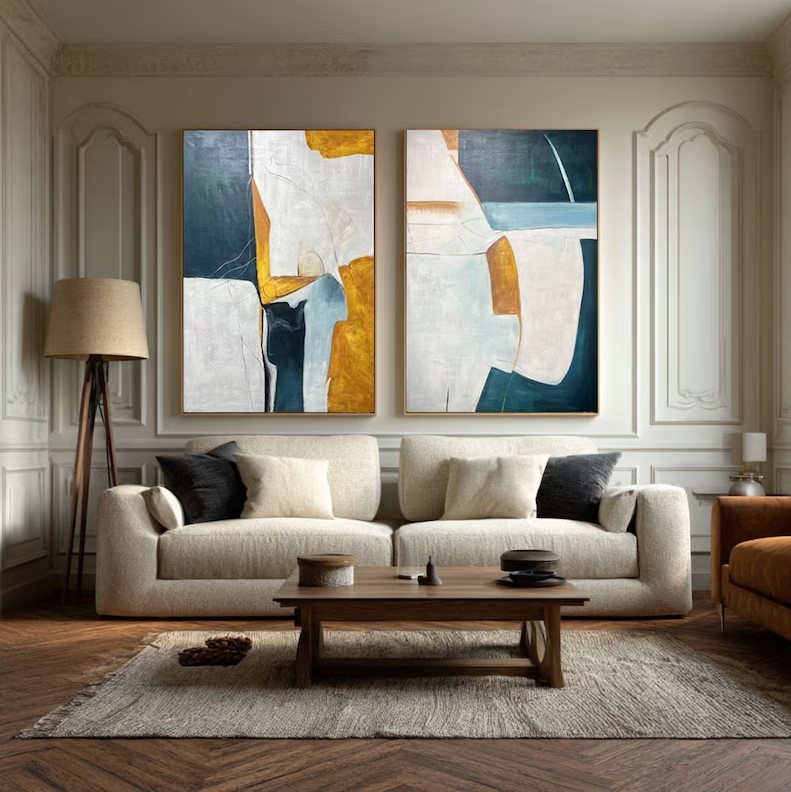 Large Abstract Painting ( 2 Paintings ) #ABST229
