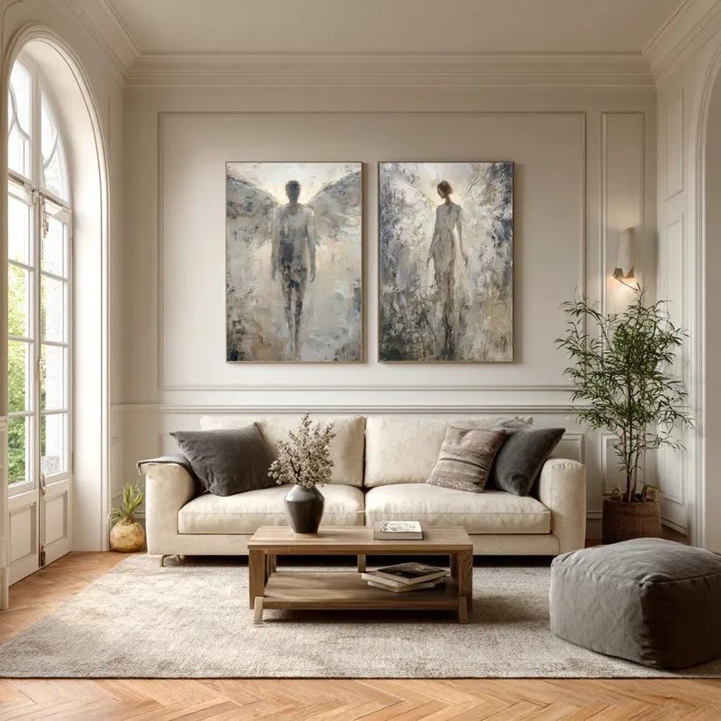 Abstract Angel Painting ( 2 Paintings ) #ABST230