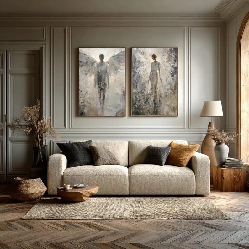 Abstract Angel Painting ( 2 Paintings ) #ABST230