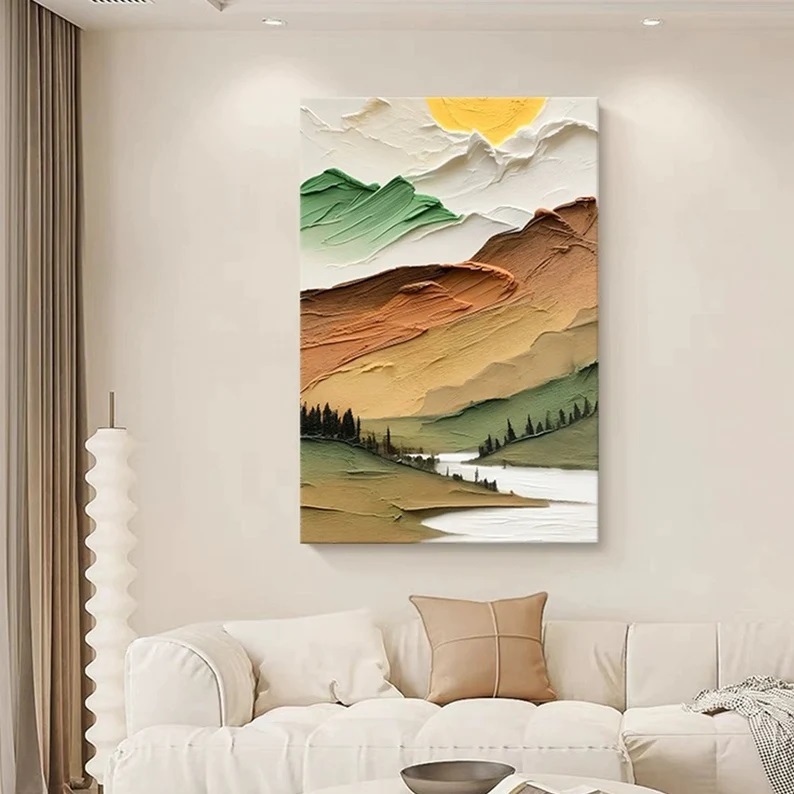 Colorful Mountain Painting #ABCT234