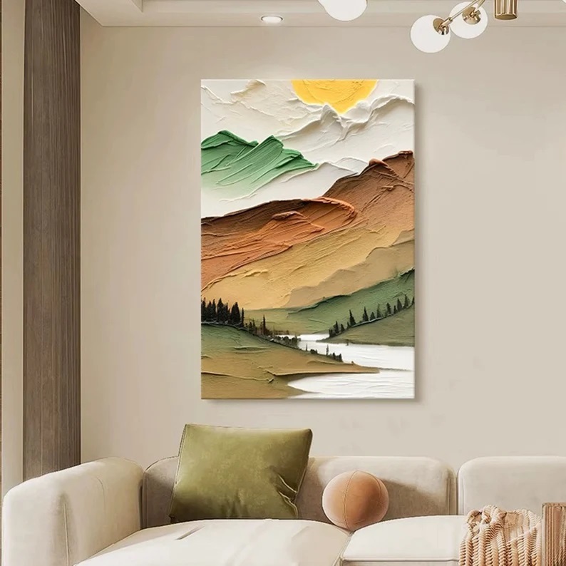 Colorful Mountain Painting #ABCT234