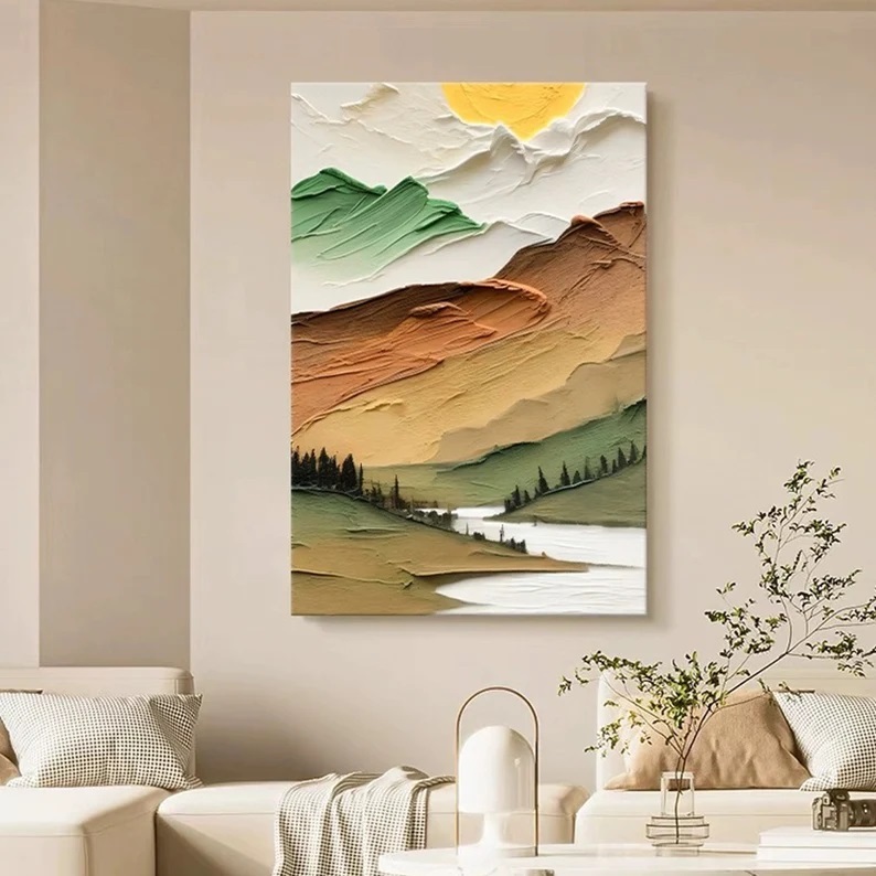 Colorful Mountain Painting #ABCT234