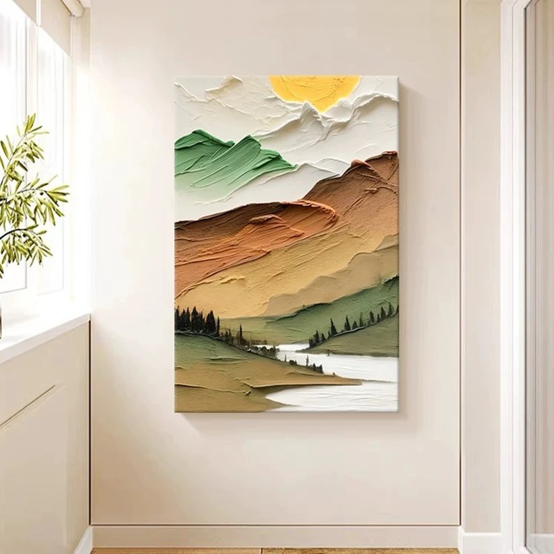 Colorful Mountain Painting #ABCT234