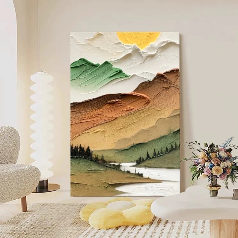 Colorful Mountain Painting #ABCT234