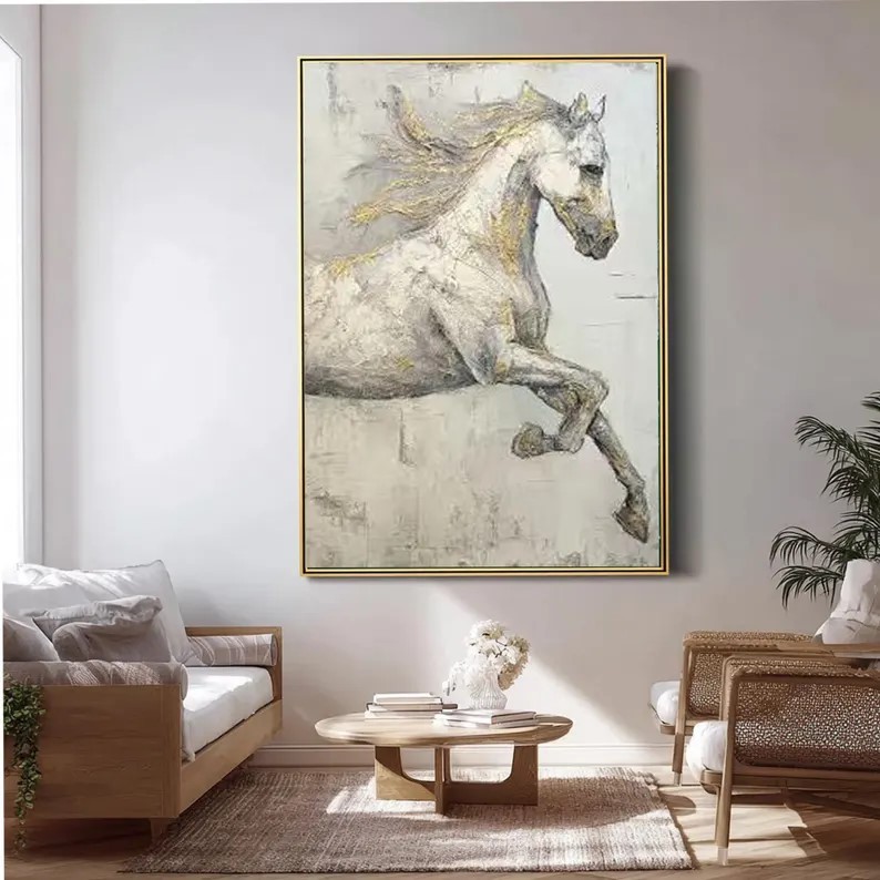 White Horse Painting #ABSC358