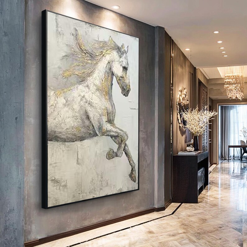White Horse Painting #ABSC358