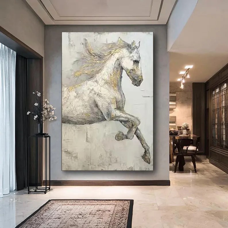 White Horse Painting #ABSC358